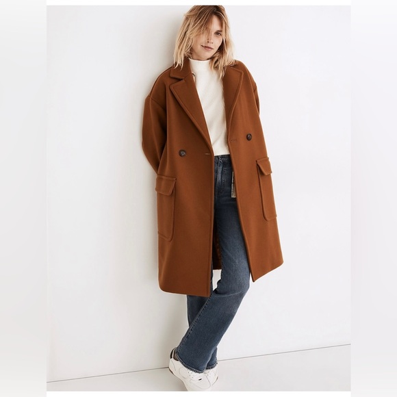 Madewell Jackets & Blazers - Averdon Coat in Insuluxe Fabric Size XL in Dried Cedar Melange color
